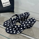 Polka Dot Wedges Heels Sandals