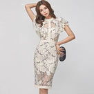 Working Day Ruffles Mid-calf Dress