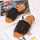 Casual Weave Hollow Flat Slingback Sandal