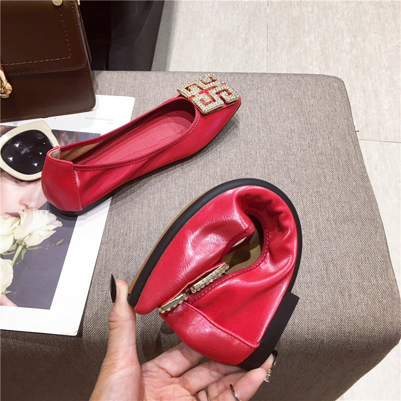Casual Candy Color Square Toe Slip On Women Flat – Maimoco