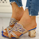 Slip On Leisure Golden Heeled Sandal