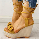 Flock Sweet Bow Ankle Strap Wedges