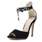 Gladiator Black Stones Embellished Stiletto