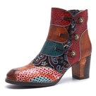 Mixed Color Ankle Boots