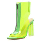 Colorful Transparent Retro Ankle Sandal