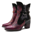 Horsehair Printed Ankle Boots