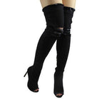 Modern Tassel Jeans Denim Women Over The Knee Boots