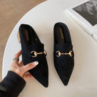 Rome Unicorn Flock Suede Thin Heels Women Flat Shoes