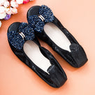 Snake Head Leather Flat Shoes