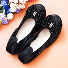 Snake Head Leather Flat Shoes