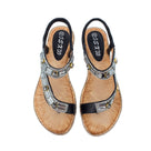 Cross Border Rhinestone T-Strap Flat Sandal