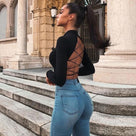 Just Watch Me Bandage Crop Top