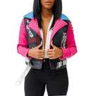 See That Light Fuchsia Printed Jacket