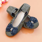 Snake Head Leather Flat Shoes