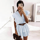 Drapery Flowy Mini Dress
