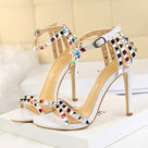 Clearly A Stud Rainbow Heeled Sandal