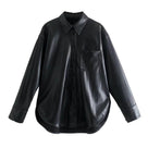 Totally Invested Leather Shirt