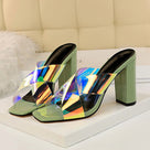 Never Say Sorry Hologram Strap Heels